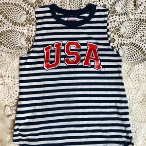 Modern Lux USA 4th of July Striped Tank Top‎